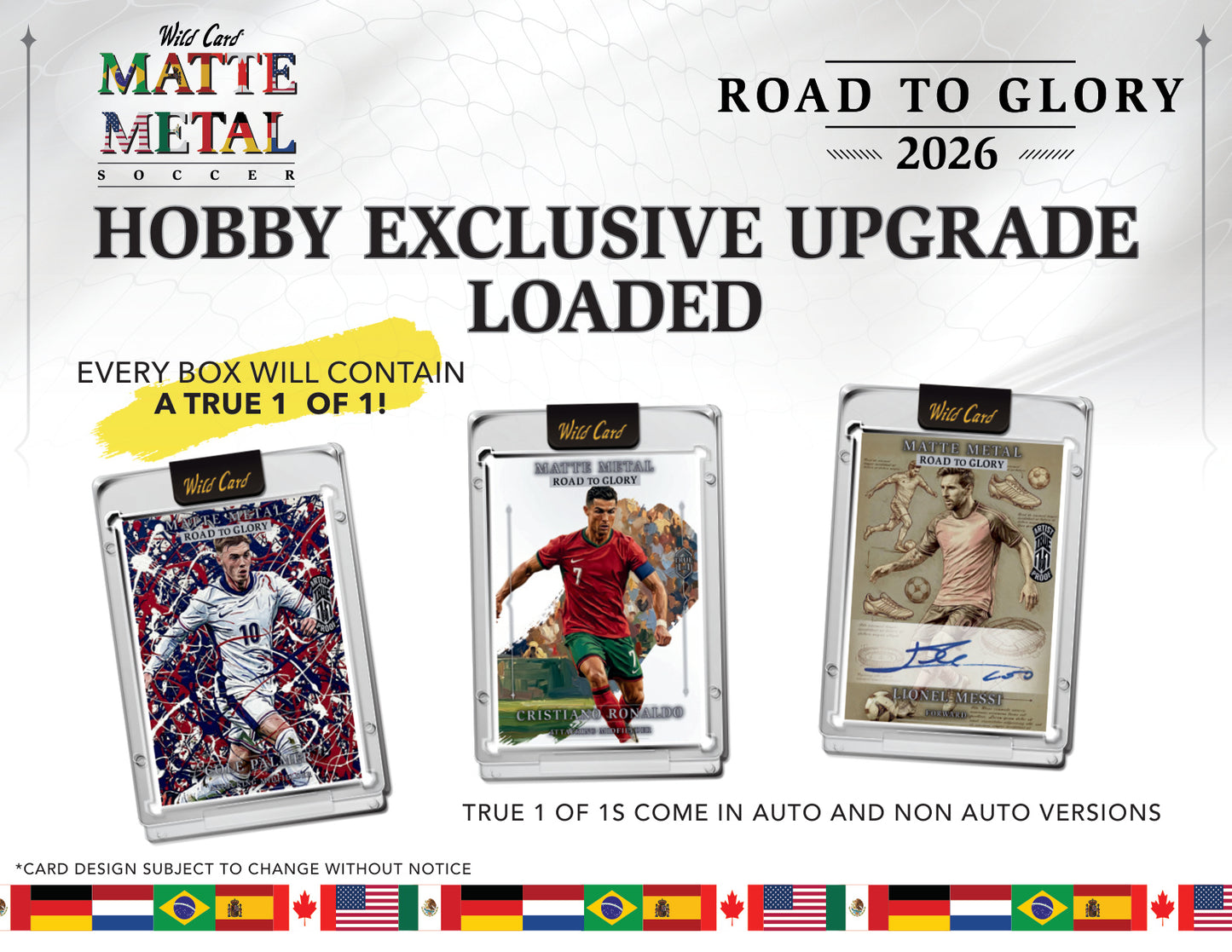 2026 Wild Card Matte Metal Soccer: Road To Glory - 12 box Case (1 auto box)