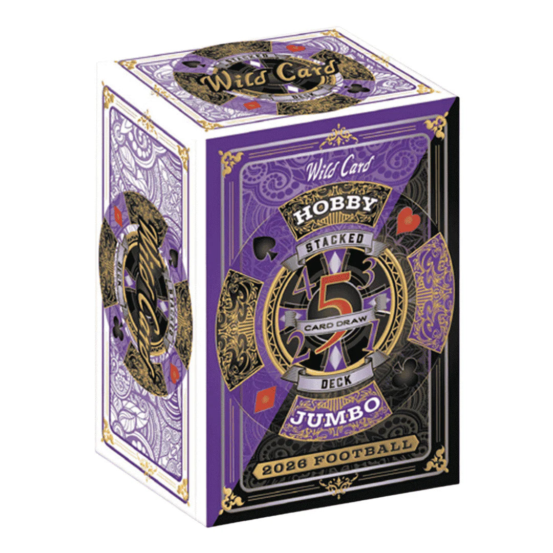 2026 WILD CARD 5 CARD DRAW STACKED DECK FOOTBALL JUMBO CASE - 20 BOX CASE (SPECIAL DISCOUNT PRICING!)